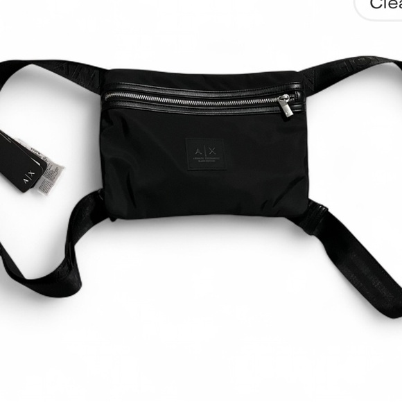 Armani Exchange Black mini Backpack with Silver Accents - Picture 5 of 5